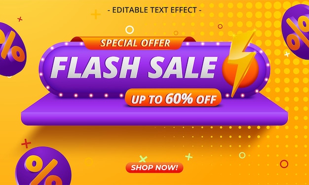 Mẫu thiết kế Biểu ngữ giải phóng mặt bằng ưu đãi đặc biệt Flash sale