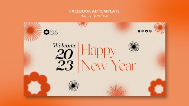 Mẫu thiết kế Mẫu facebook năm mới 2023