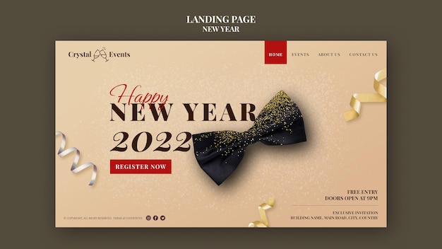 Mẫu thiết kế Mẫu landing page lễ hội năm mới