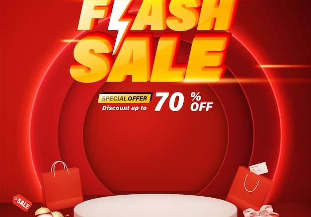 Mẫu thiết kế Thiết kế mẫu biểu ngữ flash sale cho web hoặc phương tiện truyền thông xã hội